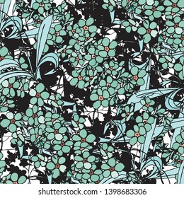 Fashionable pattern in small flowers. Floral background for textiles.