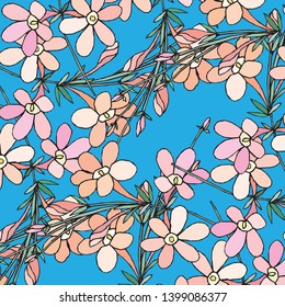 Fashionable pattern in small flowers. Floral background for textiles