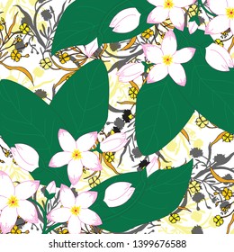 Fashionable pattern in small flowers. Floral background for textiles.