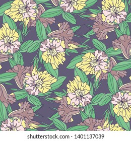 Fashionable pattern in small flowers. Floral background for textiles.