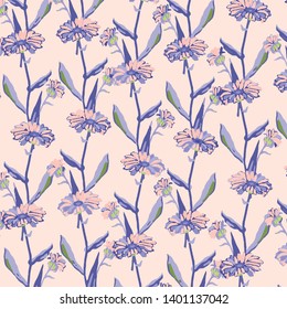 Fashionable pattern in small flowers. Floral background for textiles.
