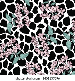 Fashionable pattern in small flowers. Floral background for textiles.