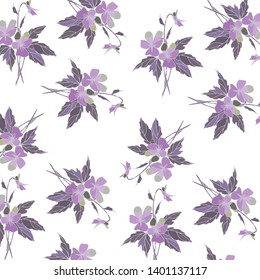 Fashionable pattern in small flowers. Floral background for textiles.