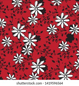 Fashionable pattern in small flowers. Floral background for textiles.