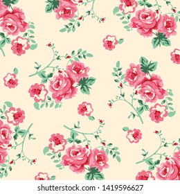 Fashionable pattern in small flowers. Floral background for textiles.