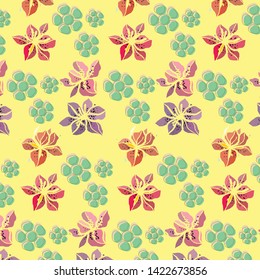 Fashionable pattern in small flowers. Floral background for textiles.