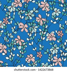 Fashionable pattern in small flowers. Floral background for textiles.