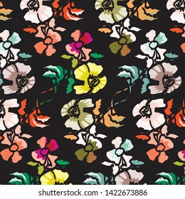 Fashionable pattern in small flowers. Floral background for textiles.