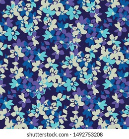 Fashionable pattern in small flowers. Floral background for textiles.