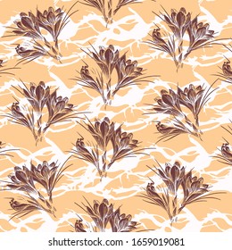 Fashionable pattern in small flowers. Floral background for textiles