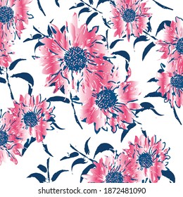 Fashionable pattern in small flowers. Floral background for textiles
