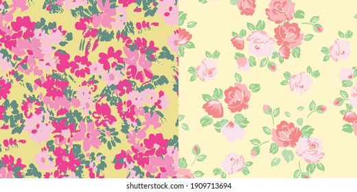 Fashionable pattern in small flowers. Floral background for textiles. Liberty style. fabric, covers, manufacturing, wallpapers, print, gift wrap.