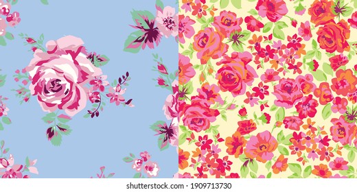 Fashionable pattern in small flowers. Floral background for textiles. Liberty style. fabric, covers, manufacturing, wallpapers, print, gift wrap.