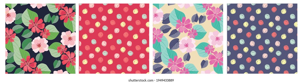 Fashionable pattern in small flowers. Floral background for textiles.