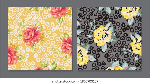 Fashionable pattern in small flowers. Floral background for textiles.