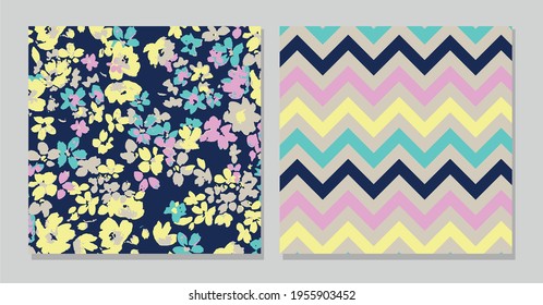 Fashionable pattern in small flowers. Floral background for textiles.