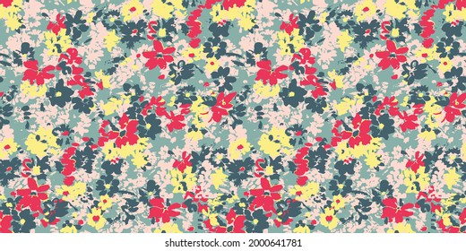 Fashionable pattern in small flowers. Floral background for textiles. Liberty style. fabric, covers, manufacturing, wallpapers, print, gift wrap.