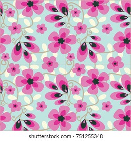 Fashionable pattern in small flowers. Floral background for textiles.