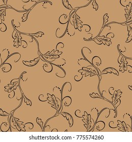 Fashionable pattern in small flowers. Floral background for textiles.