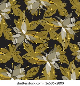 Fashionable pattern in small flowers Vector illustration of a beautiful floral bouquet