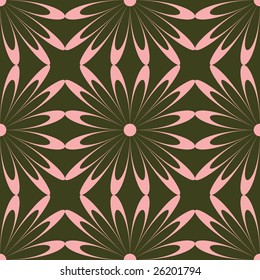 Fashionable pink flower seamless pattern