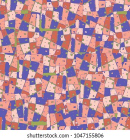 Fashionable seamless camouflage pattern consisting of broken into multi-colored fragments of squares. For clothes, things and backgrounds.