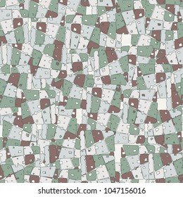 Fashionable seamless camouflage pattern consisting of broken into multi-colored fragments of squares. For clothes, things and backgrounds.