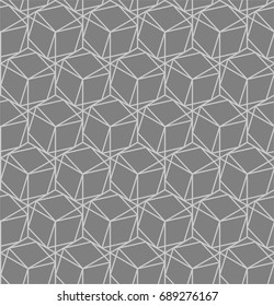 Fashionable seamless geometric pattern of hexagons