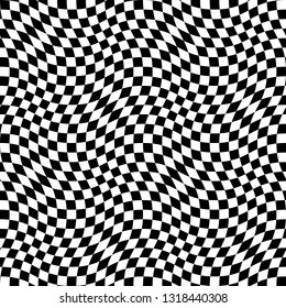 fashionable seamless monochrome op art pattern.