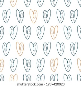 Fashionable seamless pattern with abstract hand drawn shapes, trendy bohemian forms, vector illustration, modern design for textiles