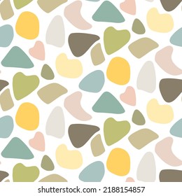 Fashionable seamless pattern with abstract shapes. Hand-drawn simple shapes. Abstract modern vector illustration. The texture of the stamp.