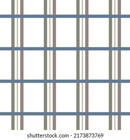 Fashionable seamless pattern with abstract shapes.Gray and blue cage on a white background.
