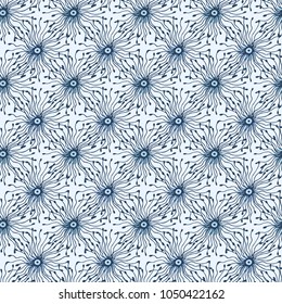 fashionable seamless pattern hand-drawn jellyfish