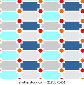 Patrón ininterrumpido de moda para el diseño textil. Ilustración vectorial colorida. Colorido conjunto de vector de moda. Geometría simple del dibujo.