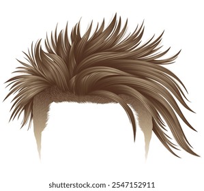 fashionable shaggy hair with shaved temples blond color.
beauty style.high hair styling.