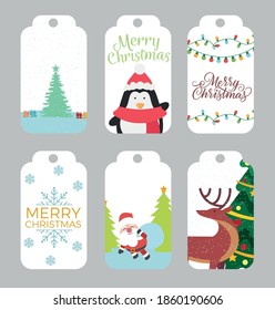 Fashionable and simple Christmas card set.  Christmas and New Year cards. stickers. 
