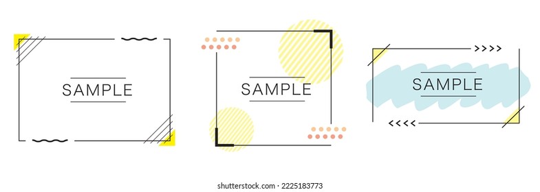 Fashionable simple frame 3-piece set