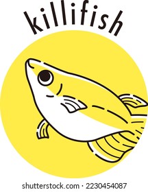 Fashionable and simple killifish  icon