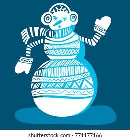Fashionable snowman