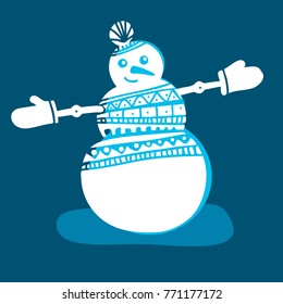 Fashionable snowman