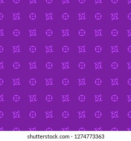 Fashionable stars and flowers. Purple. Great background. Abstract fabric fashion graphics.