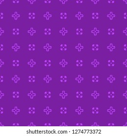 Fashionable stars and flowers. Purple. Great background. Abstract fabric fashion graphics.