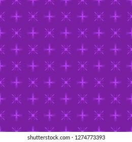 Fashionable stars and flowers. Purple. Great background. Abstract fabric fashion graphics.