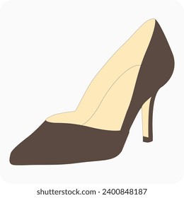 Fashionable stylish woman heel shoes vector  eps