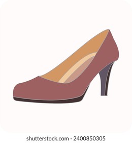 Fashionable stylish woman heel shoes vector  eps