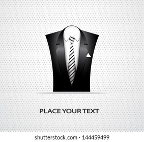 fashionable suit on a seamless background with a place for your text
