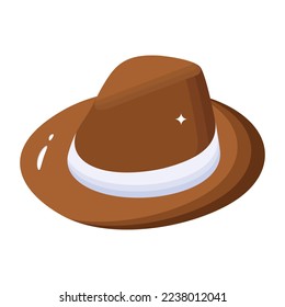 A fashionable summer hat, isometric vector design 