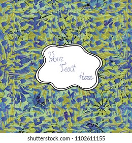 Fashionable template for design of clothes, t-shirt design.Vector. Leaves on blue, green and neutral colors. Embroidery autumn seamless pattern. Classical september autumn leaves, acorns wild forest.