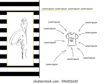 Fashionable template. Sale of women's clothing. Infographics. vector illustration