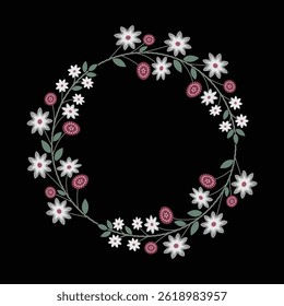 Desenho de ornamento floral de capina na moda